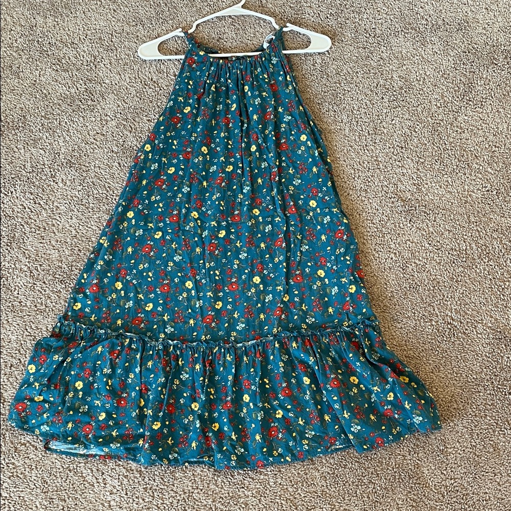 Time and Tru Medium Blue Floral Sundress